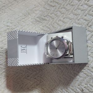 INC International Concepts Men's Brushed Silver-Tone Watch 46mm